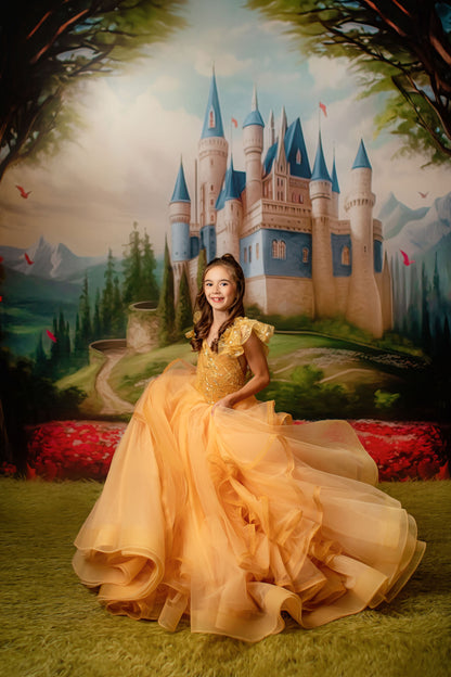 Royal Castle - Blue with Grass- With Sweep Option