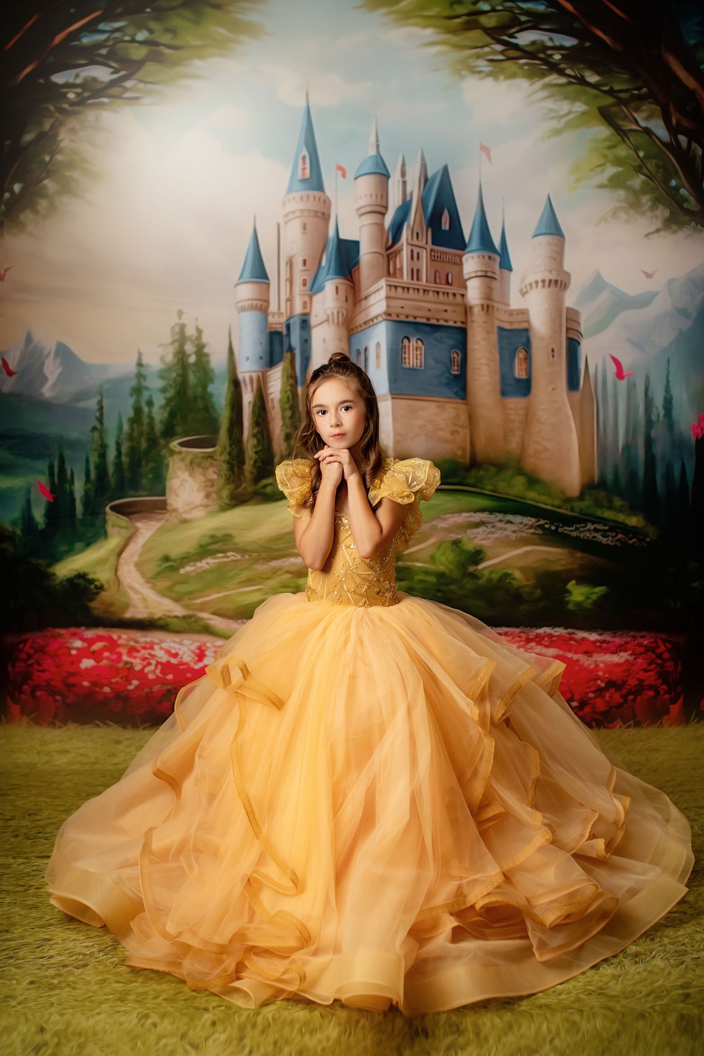 Royal Castle - Blue with Grass- With Sweep Option