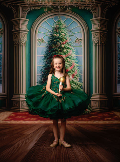 Royal Christmas Tree - Wood Floor Option - with Sweep Option