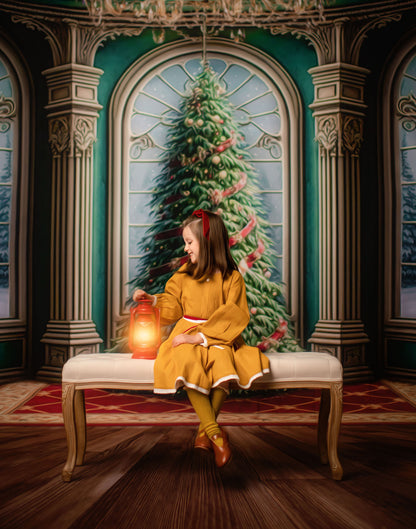 Royal Christmas Tree - Wood Floor Option - with Sweep Option