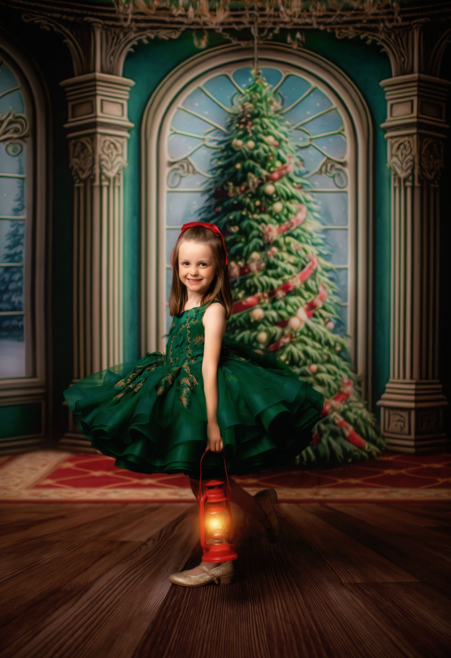 Royal Christmas Tree - Wood Floor Option - with Sweep Option