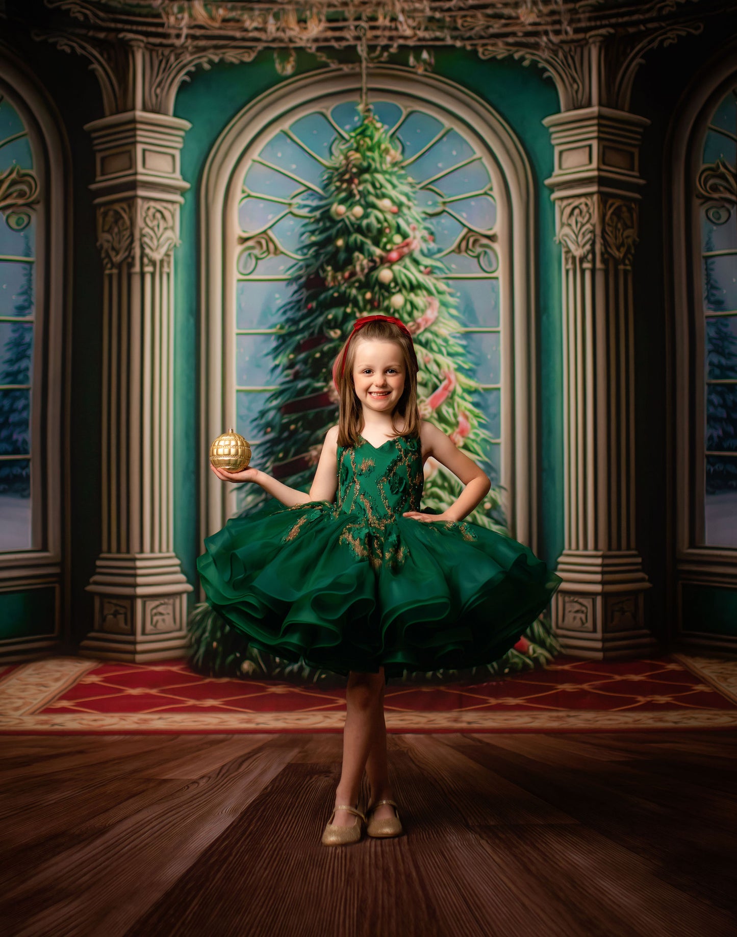 Royal Christmas Tree - Wood Floor Option - with Sweep Option