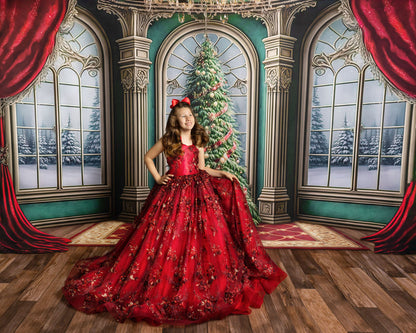 Royal Christmas Tree - Wood Floor Option - with Sweep Option