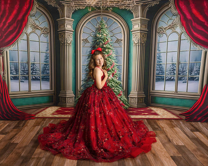Royal Christmas Tree - Wood Floor Option - with Sweep Option