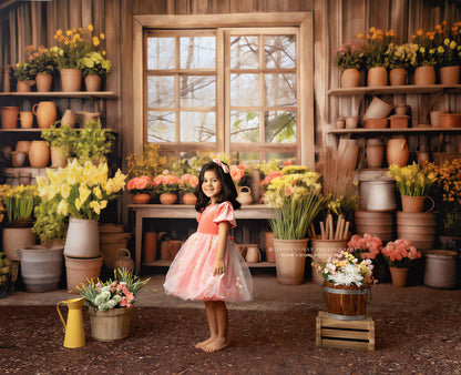 Rustic Greenhouse Garden View 2pc Set