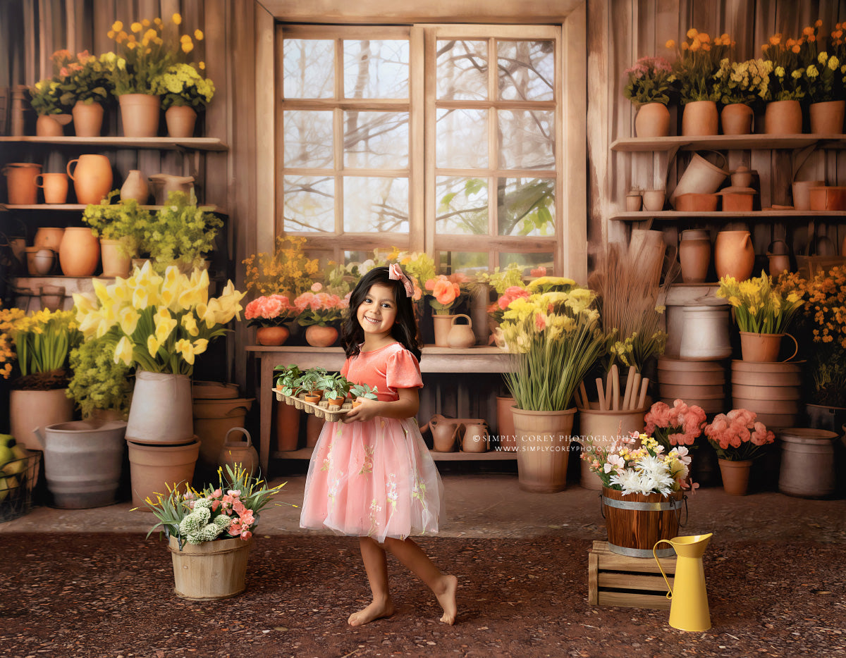 Rustic Greenhouse Garden View 2pc Set