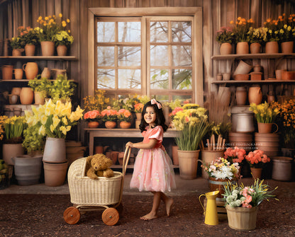 Rustic Greenhouse Garden View 2pc Set