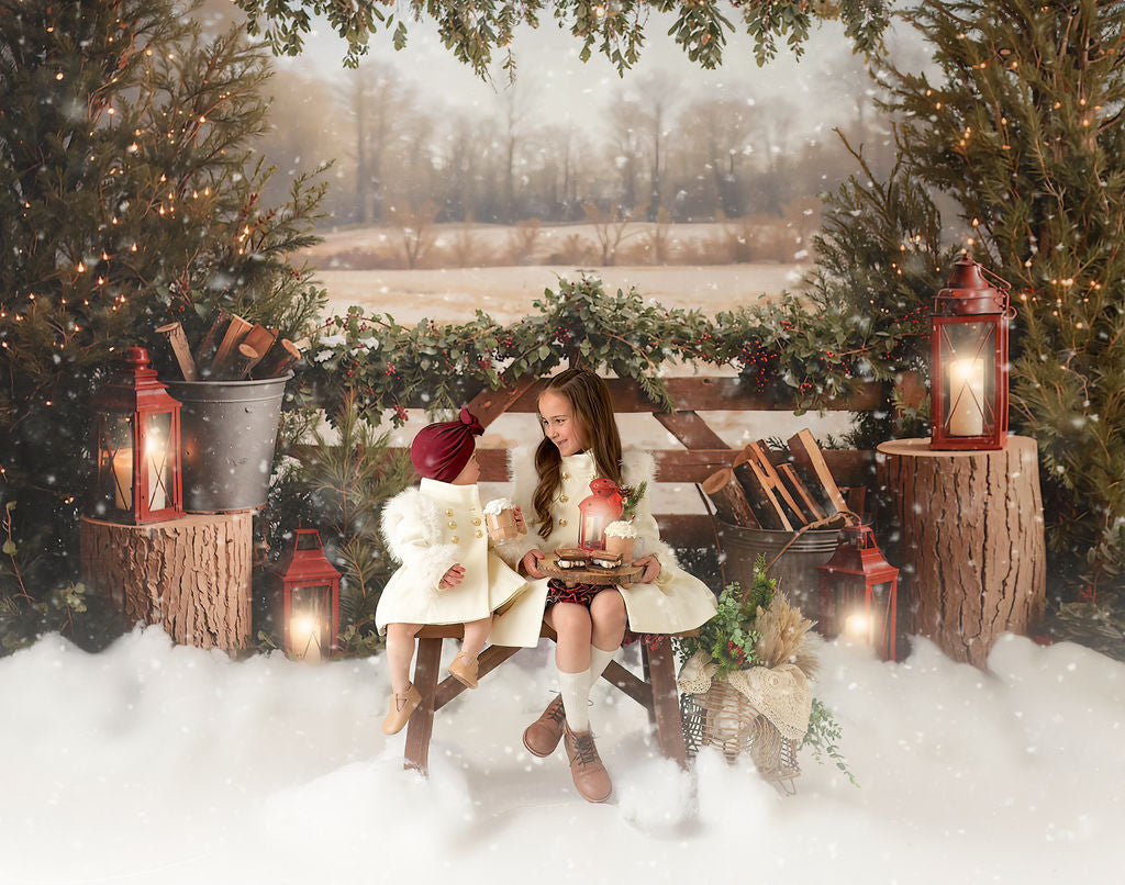 Rustic Christmas Fence - with Sweep Option