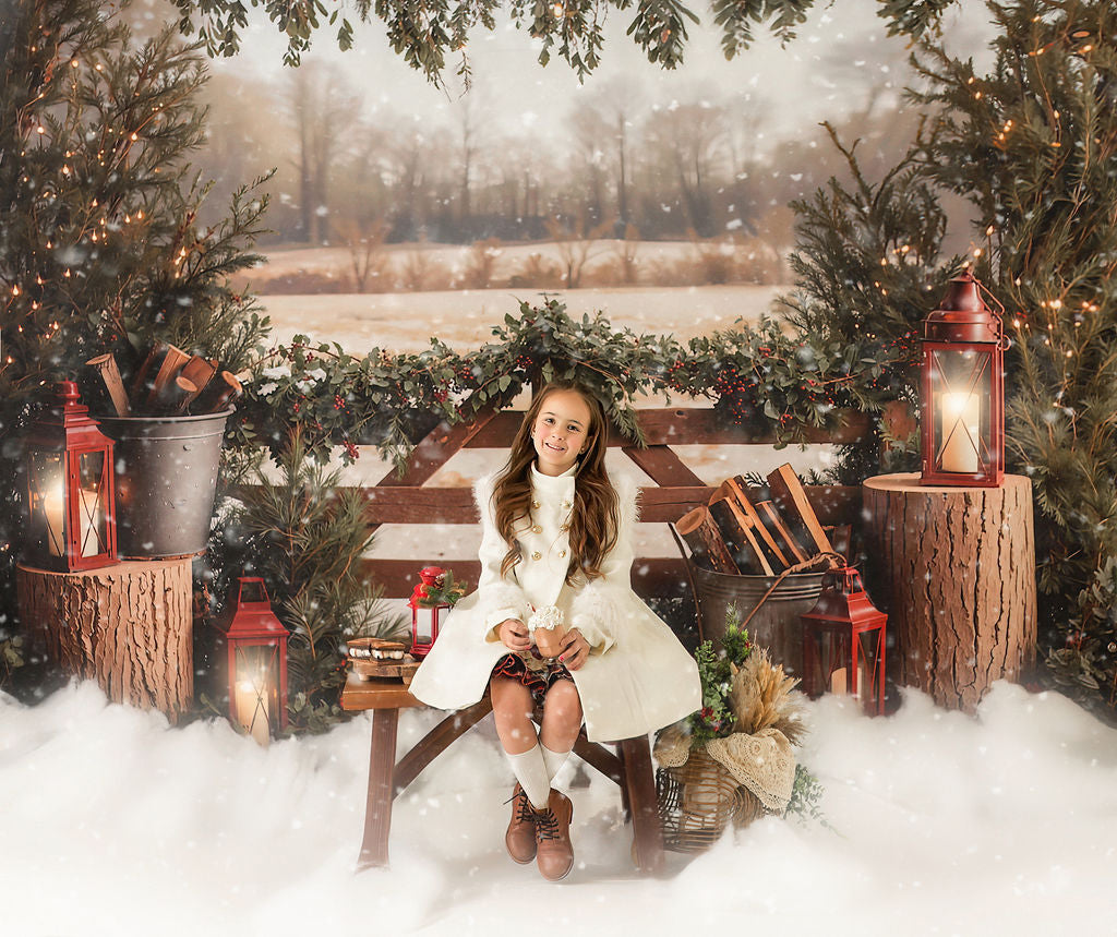 Rustic Christmas Fence - with Sweep Option