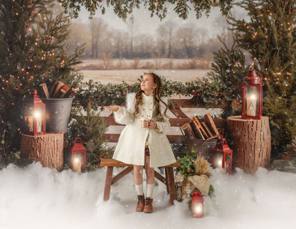 Rustic Christmas Fence - with Sweep Option