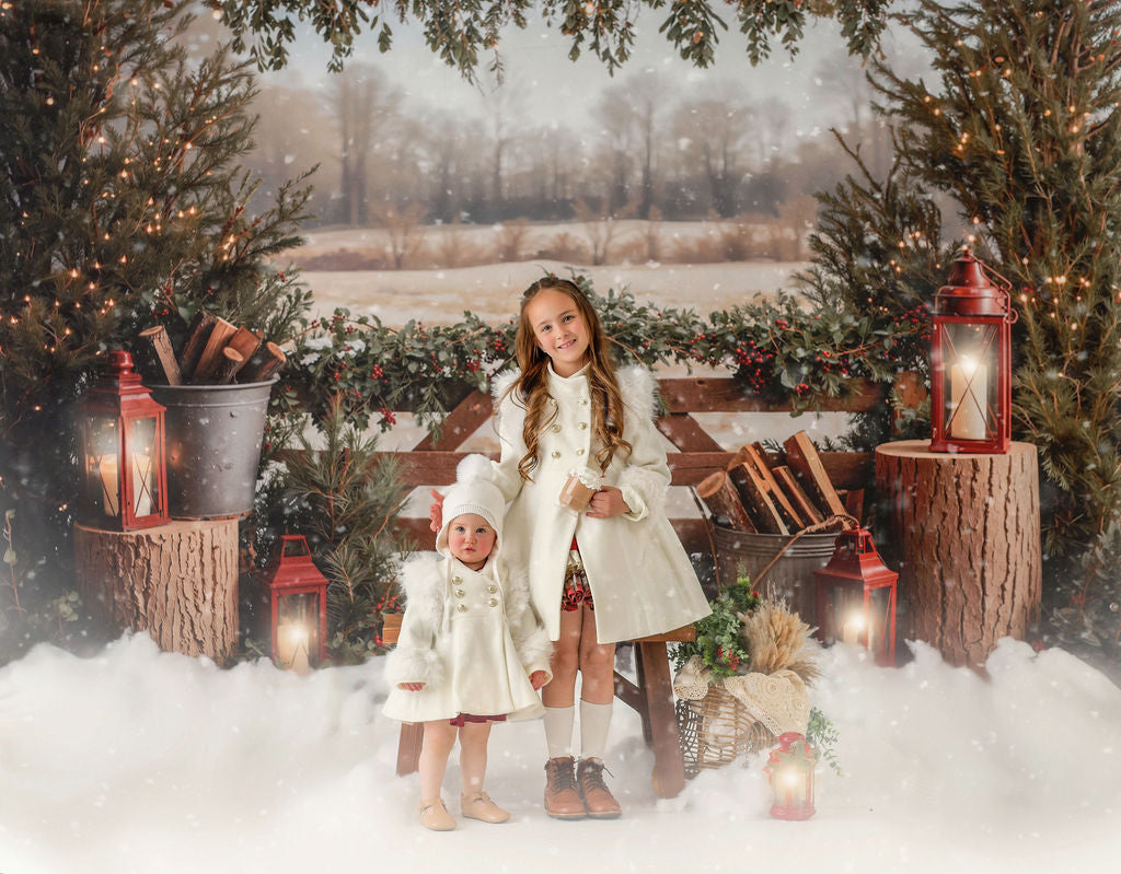Rustic Christmas Fence - with Sweep Option