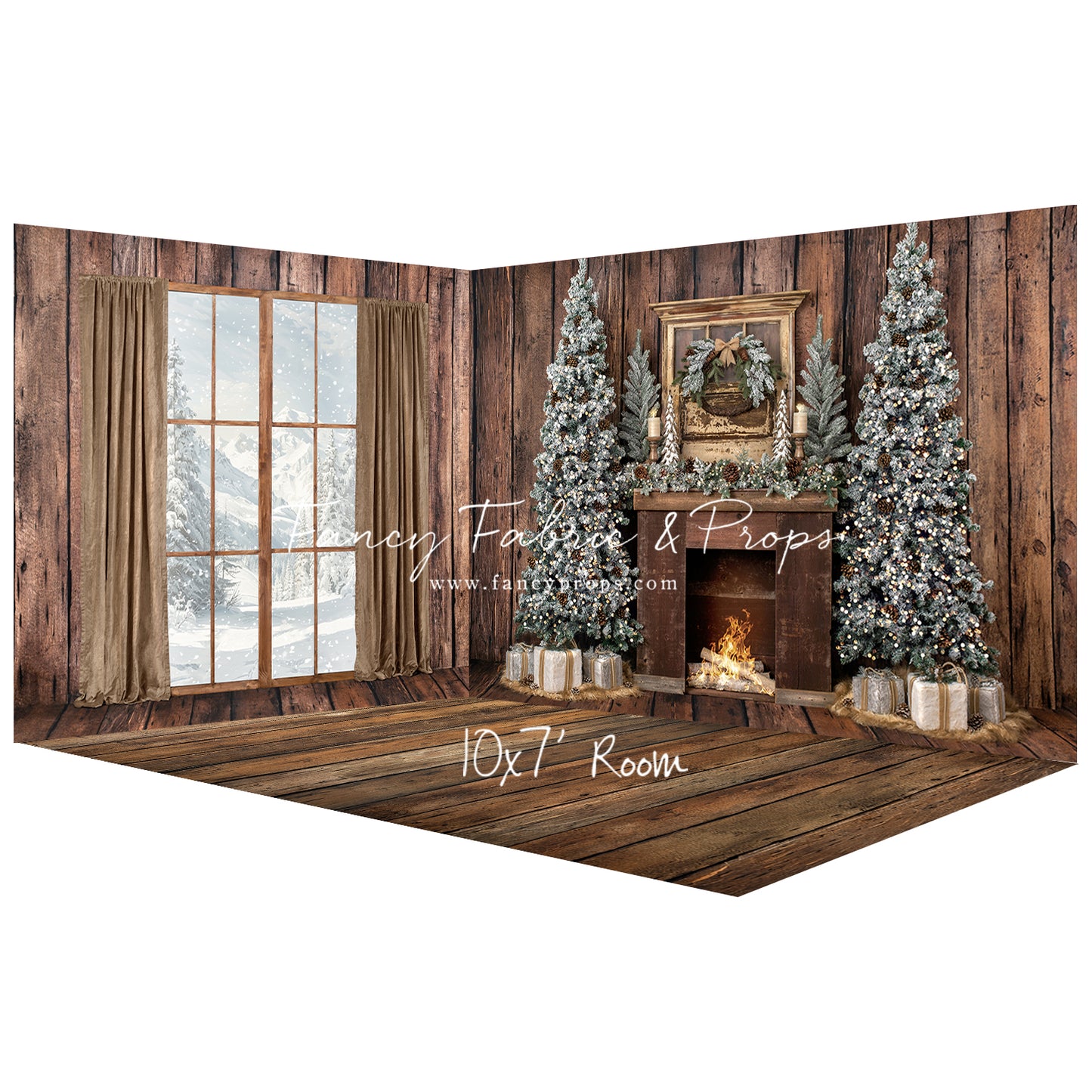 Rustic Country Lodge Mantle - Room