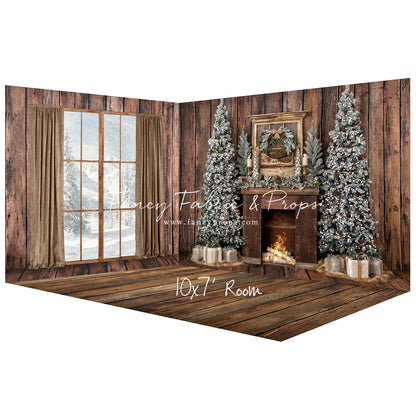 Rustic Country Lodge Mantle - Room