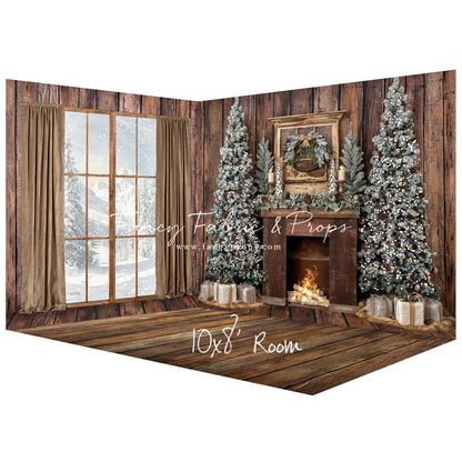 Rustic Country Lodge Mantle - Room