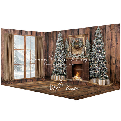 Rustic Country Lodge Mantle - Room