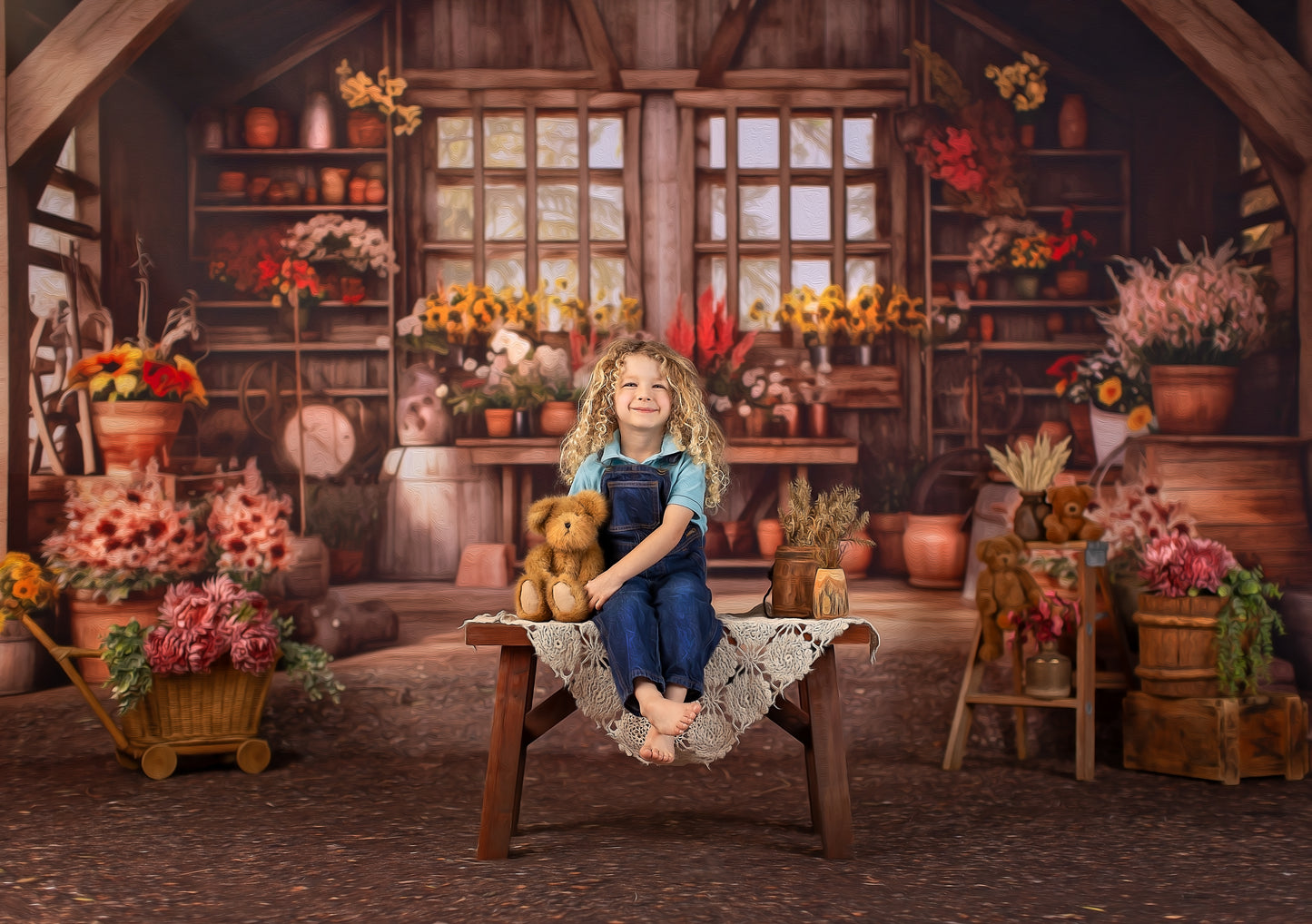 Rustic Greenhouse Blooms 2pc Set