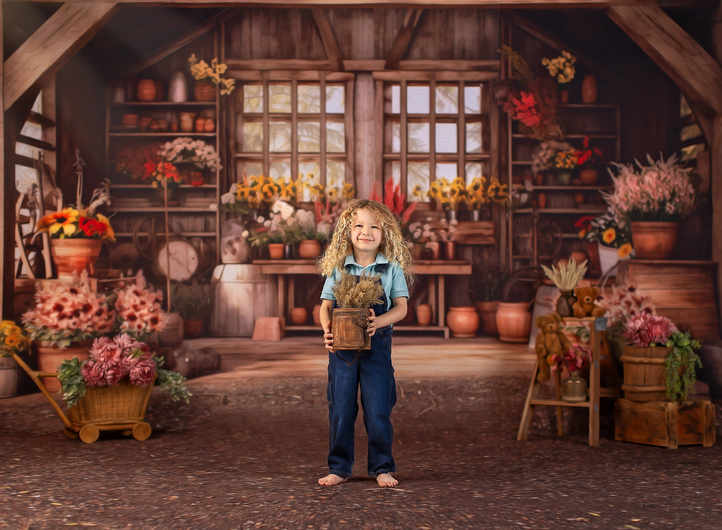 Rustic Greenhouse Blooms 2pc Room