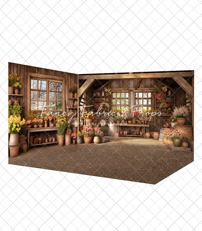 Rustic Greenhouse Blooms Room