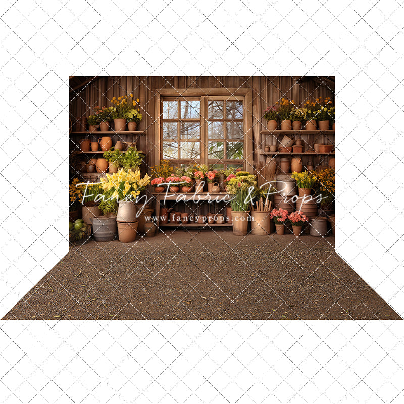Rustic Greenhouse Garden View 2pc Set