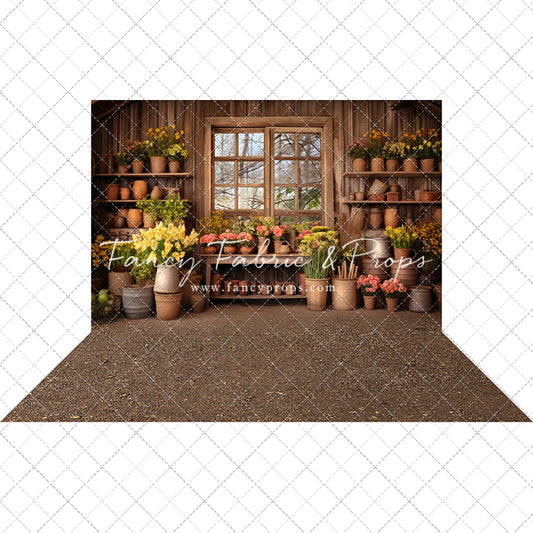 Rustic Greenhouse Garden View 2pc Set