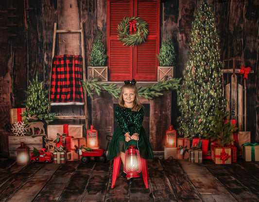 Rustic Plaid Fireplace