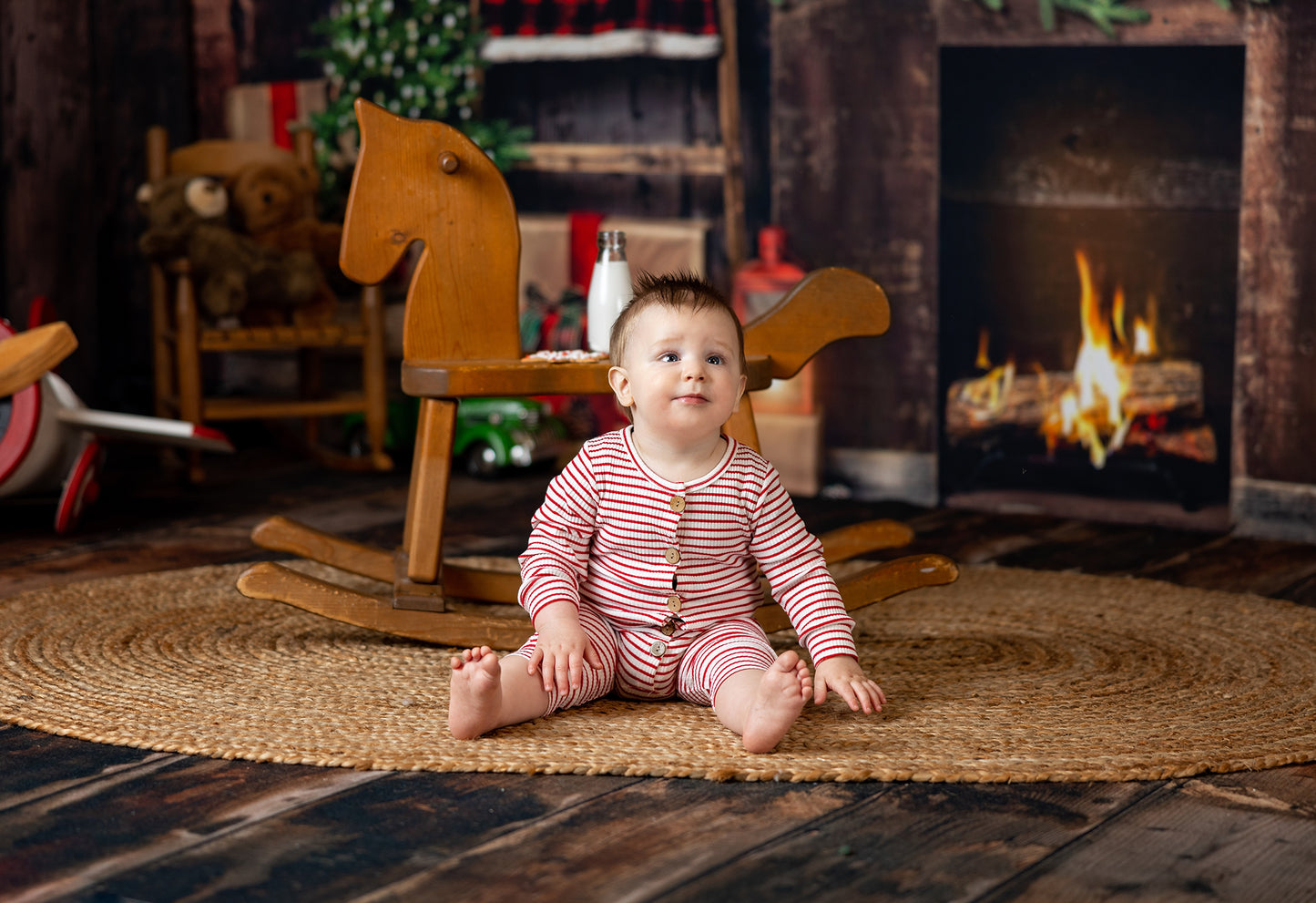 Rustic Plaid Fireplace