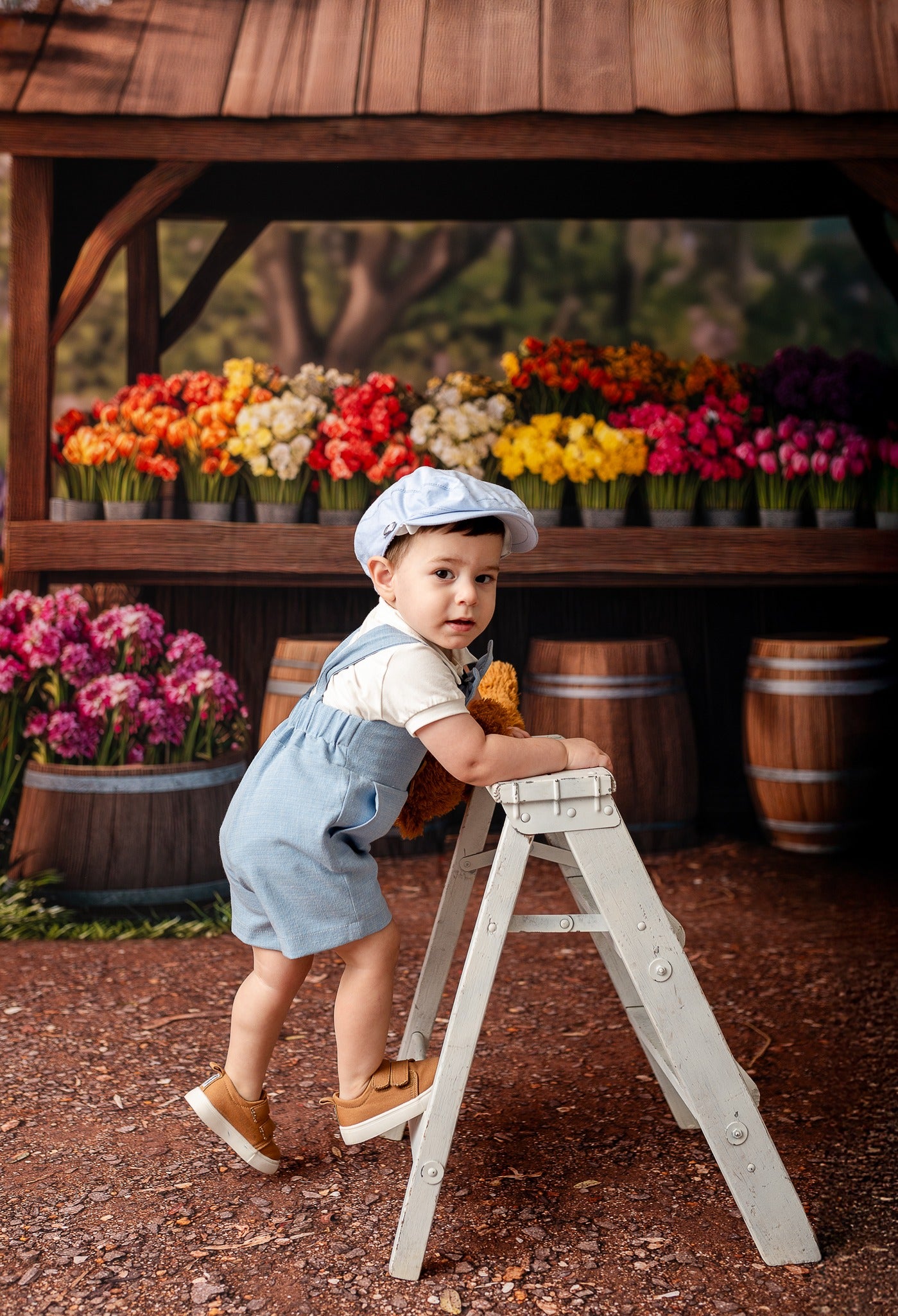 Rustic Spring Flower Stand - With Sweep Option