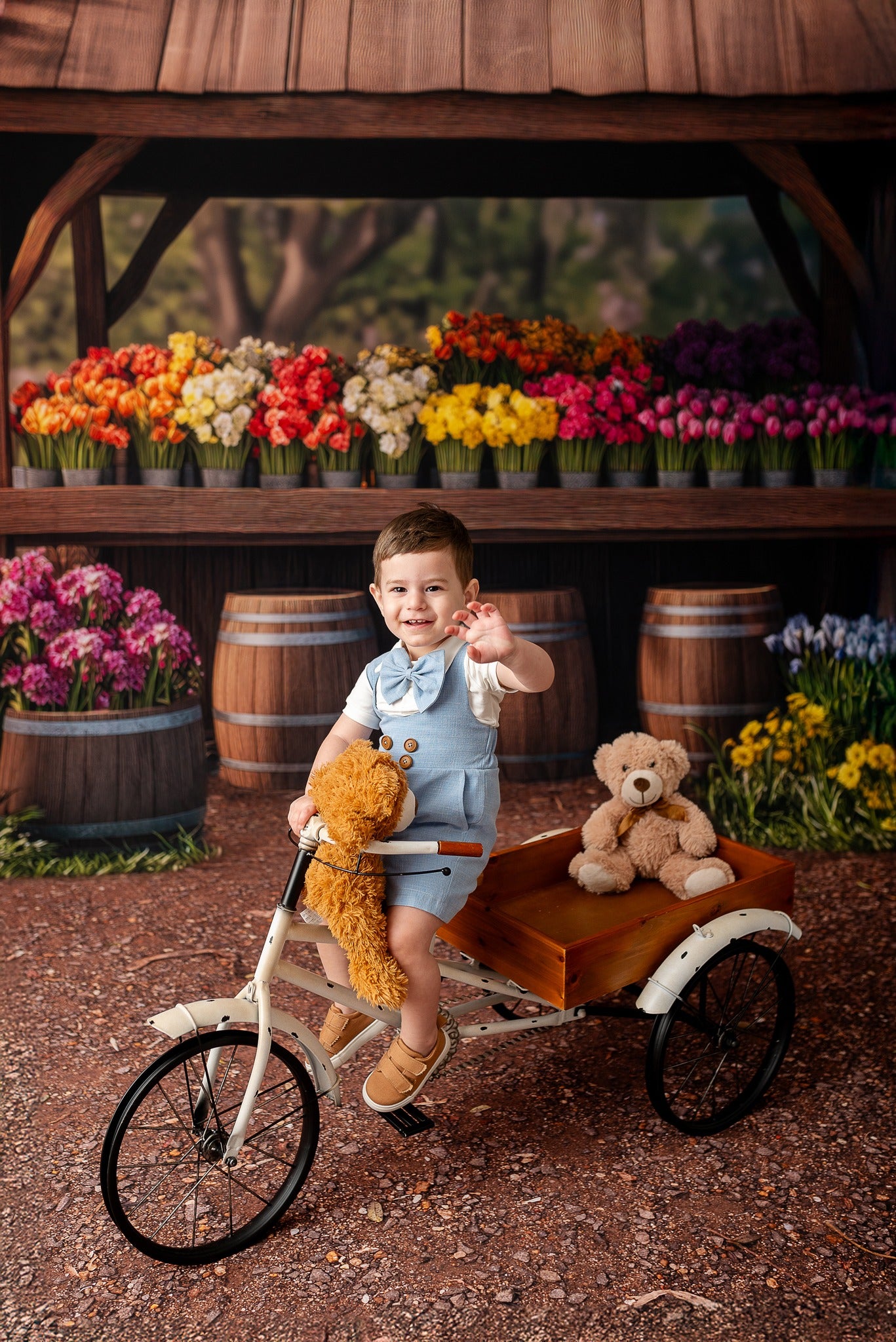 Rustic Spring Flower Stand - With Sweep Option