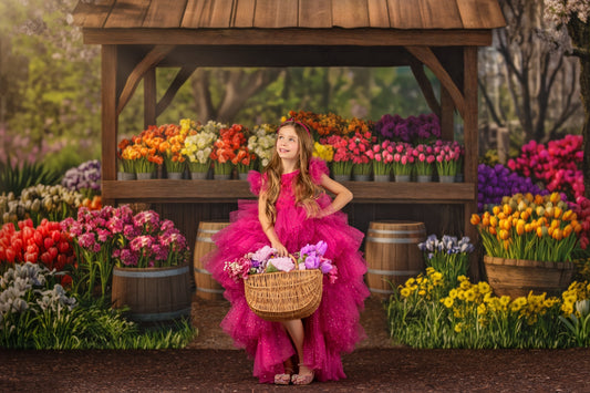 Rustic Spring Flower Stand - With Sweep Option