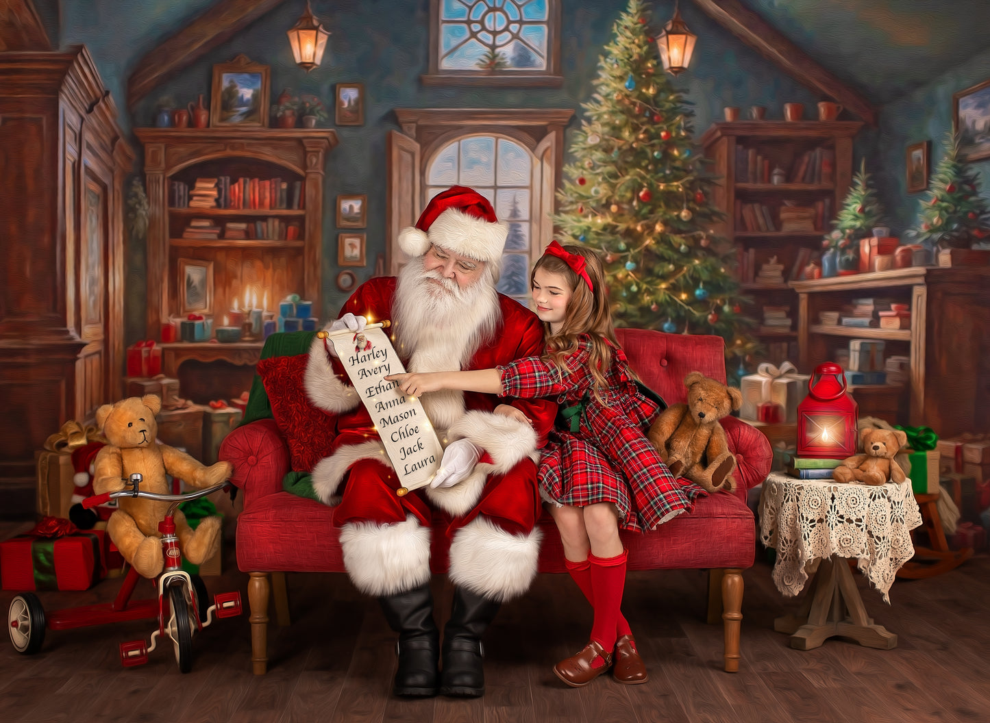 RTS Santa's Toy Land - 10x8' Value Luxe Fabric - Bad Crop/Seam - 60% Off