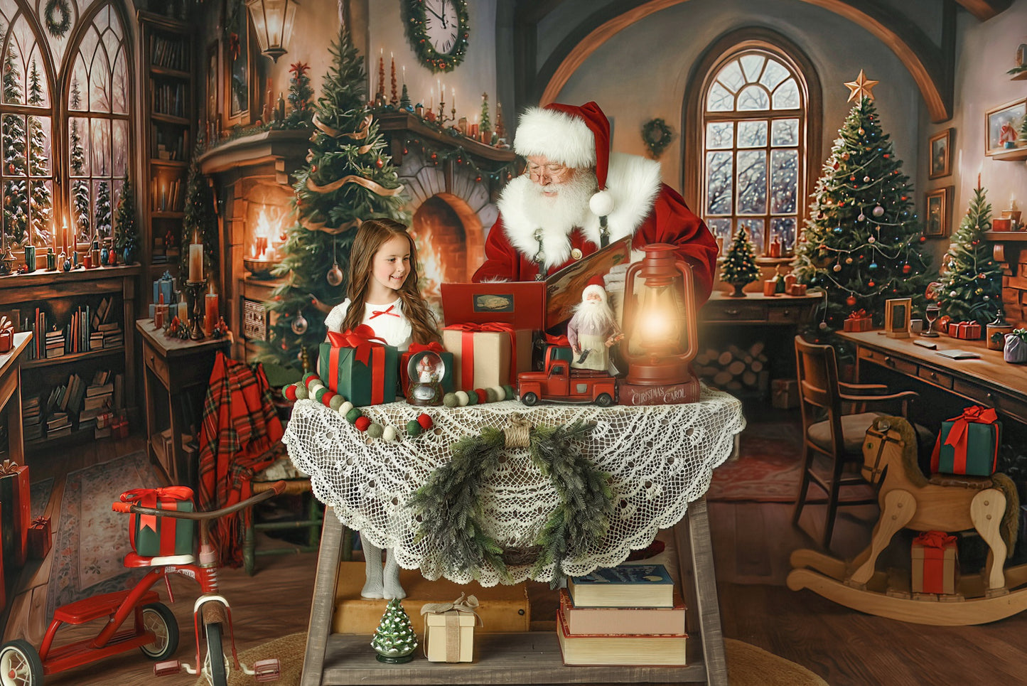 Santa's Winter Cabin - with Sweep Option