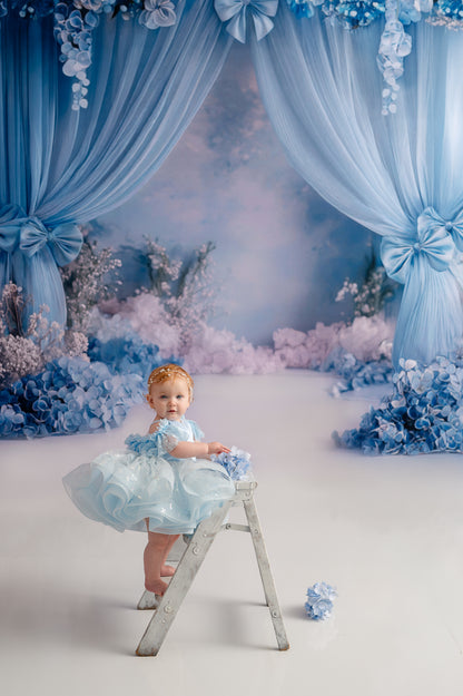 Little Bow Blue - With Sweep Option