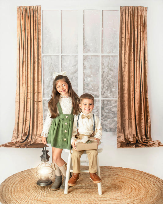 Simple Christmas Mantle Window