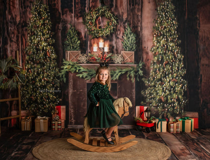 Simple Rustic Christmas Mantle