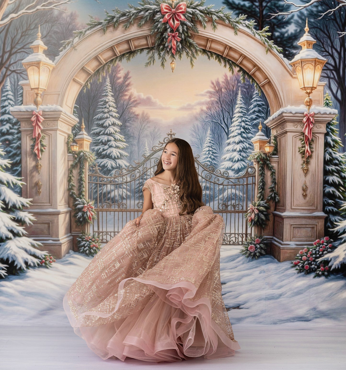 Snowfall At The Estate - with Sweep Option