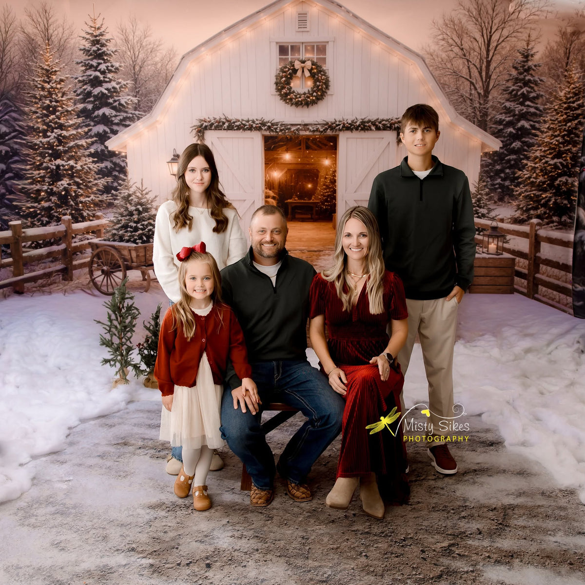 Snowfall At Cedar Ridge Barn - with Sweep Option