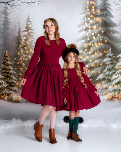 Snowy Trail Of Lights - No Deer - with Sweep Option