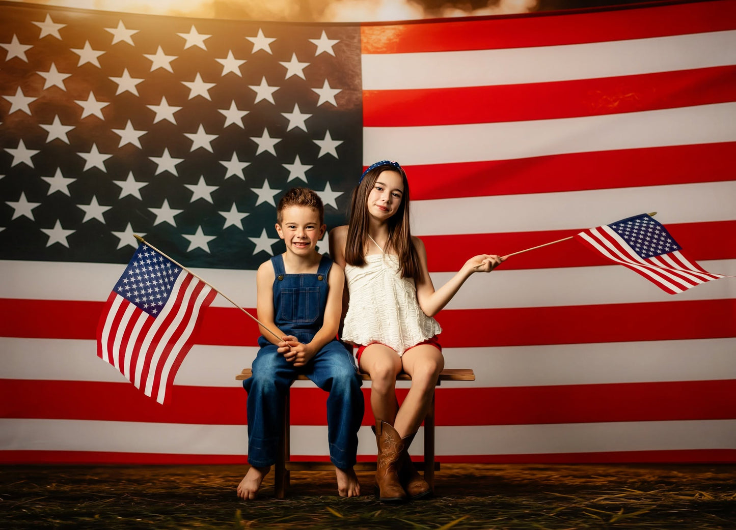 Stars & Stripes Sunset - With Sweep Option