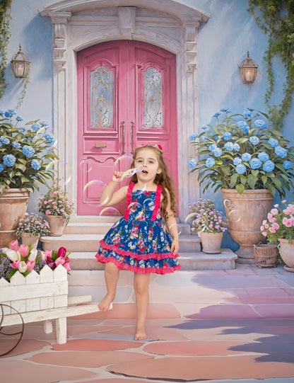 Summertime Patio - Pink Door - With Sweep Option