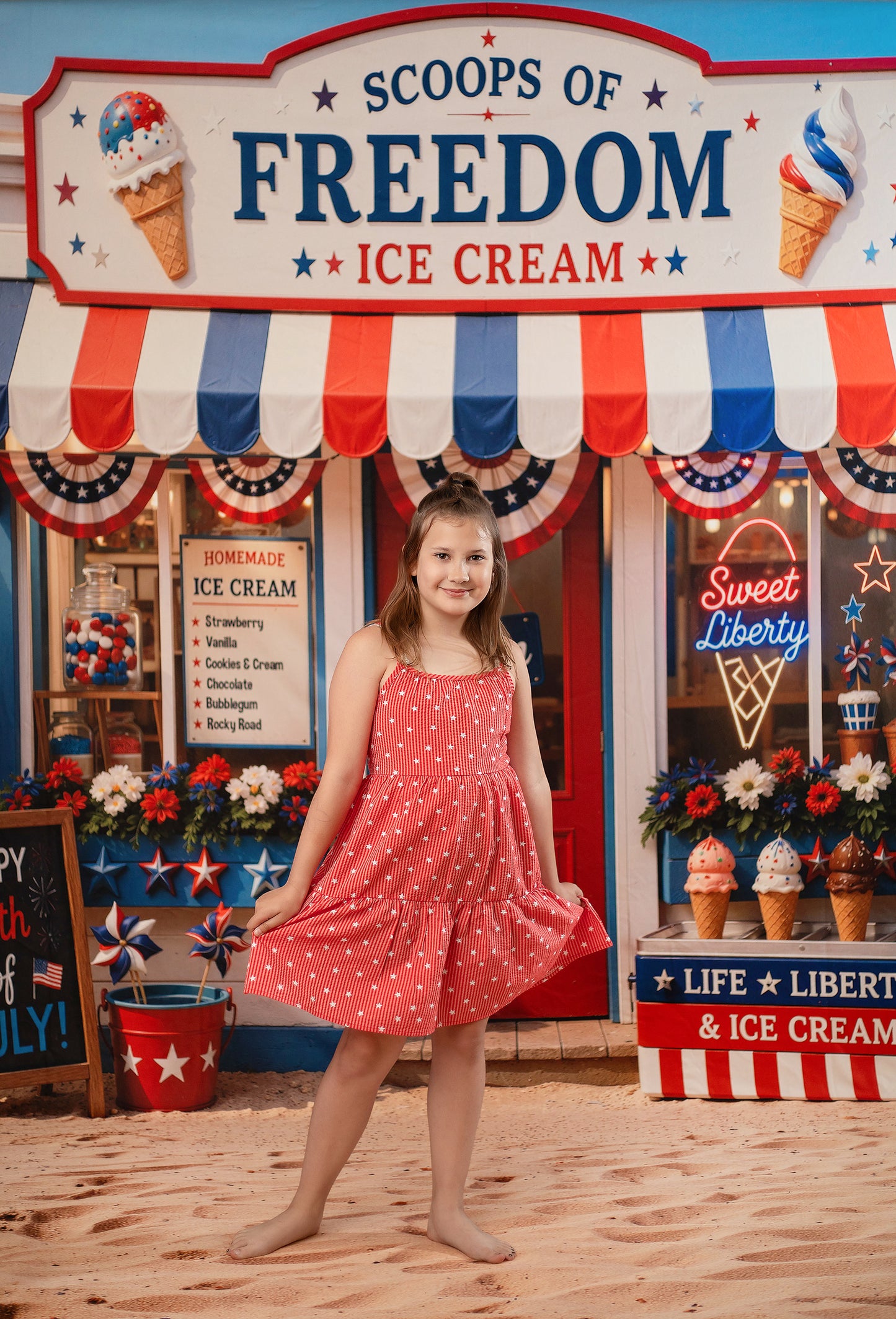 Sweet Liberty Ice Cream - With Sweep Option