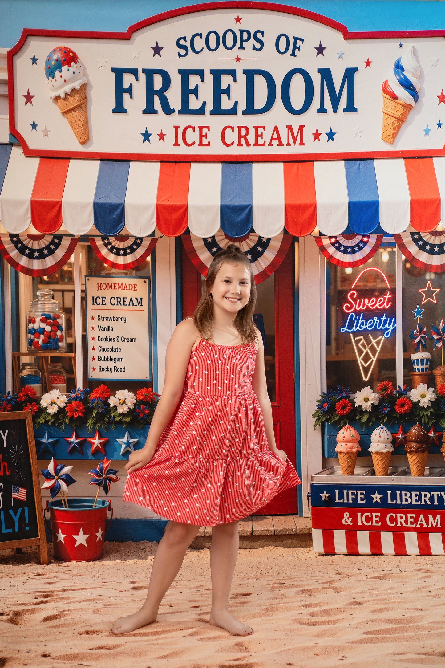 Sweet Liberty Ice Cream - With Sweep Option