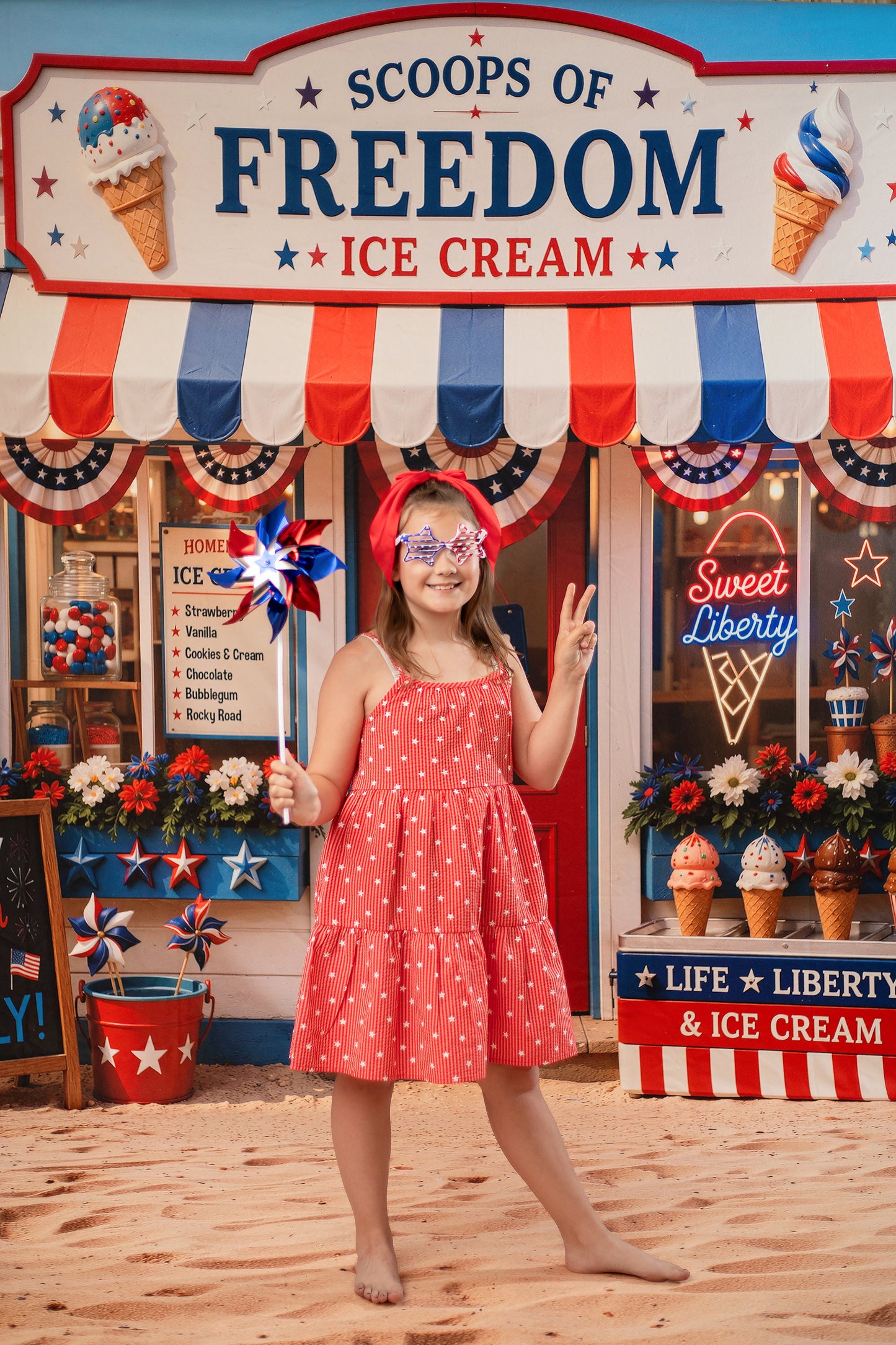 Sweet Liberty Ice Cream - With Sweep Option
