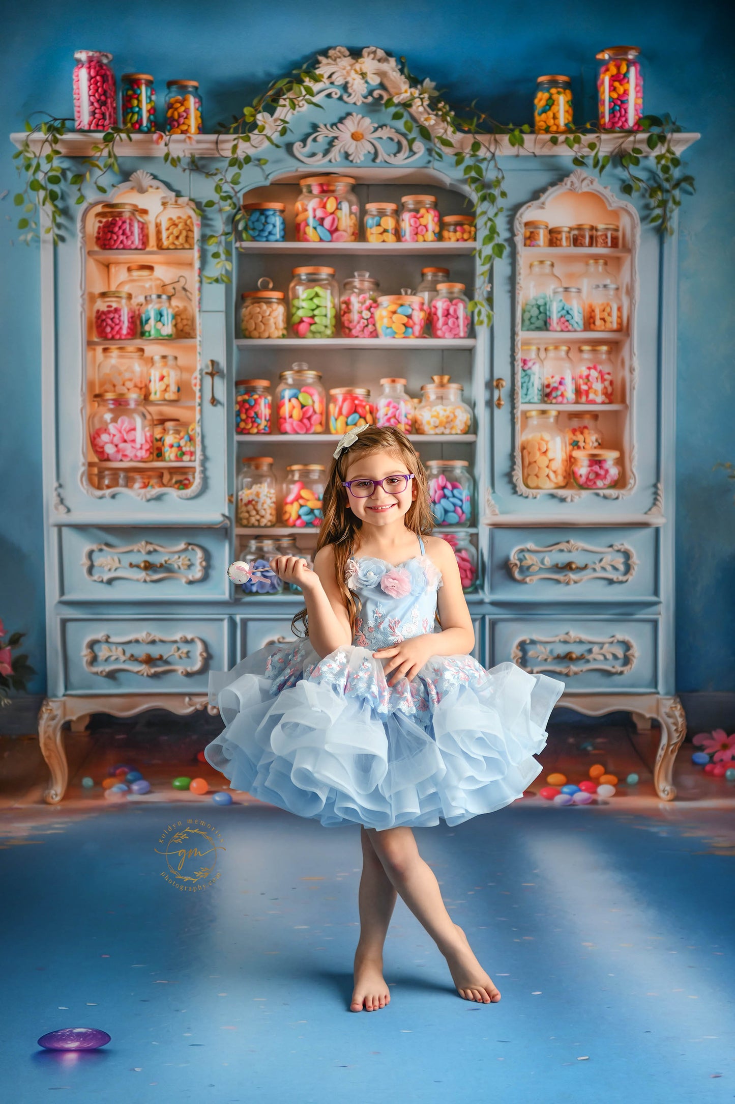 Sweet Stash - Blue Candy Floor - With Sweep Option