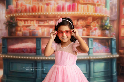 Sweet Tart Hearts with Tile Floor - With Sweep Option