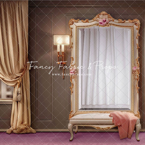 Glam Mirror - Pink Floor - With Sweep Option