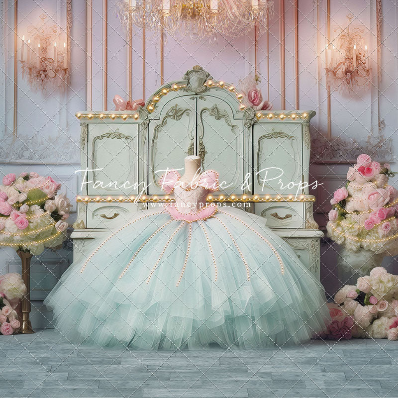 Miss Charlotte - Teal Wood Floor - With Sweep Option