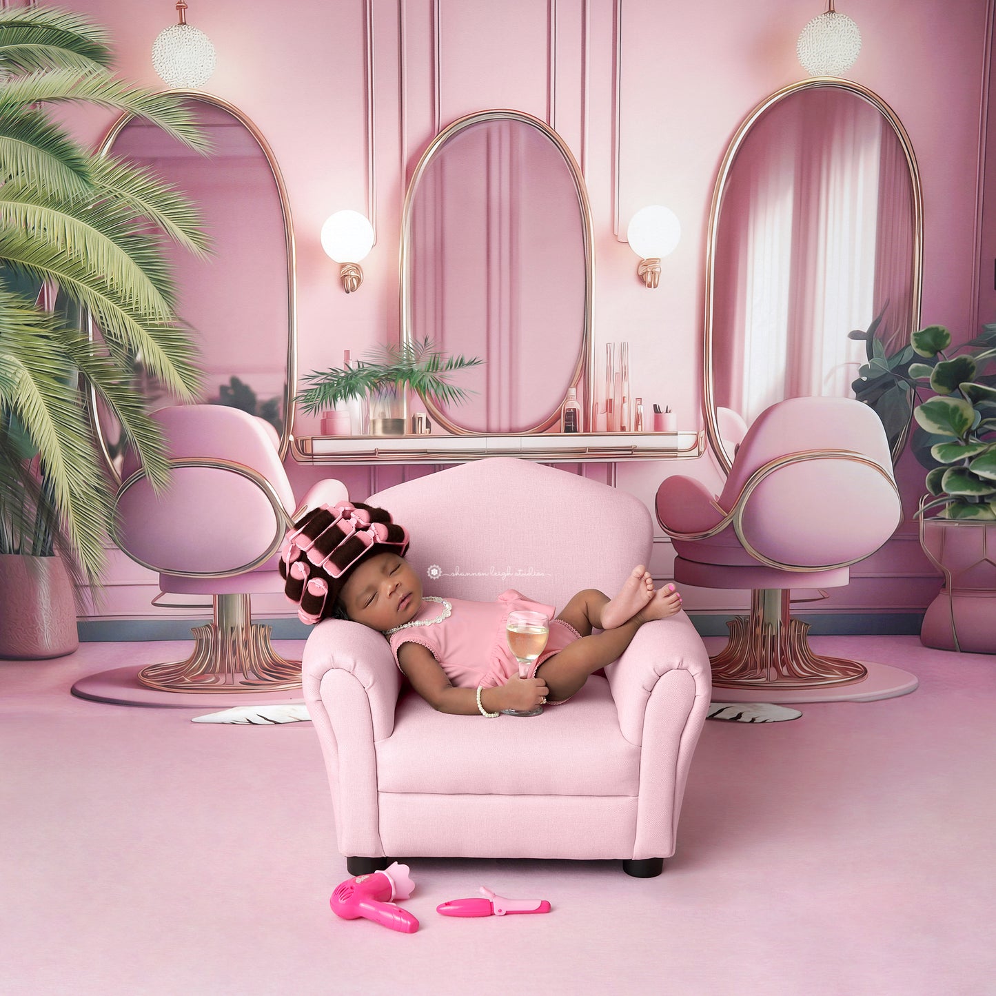 Teresa's Vanity - Pink Floor - 60x50" - Littles Collection