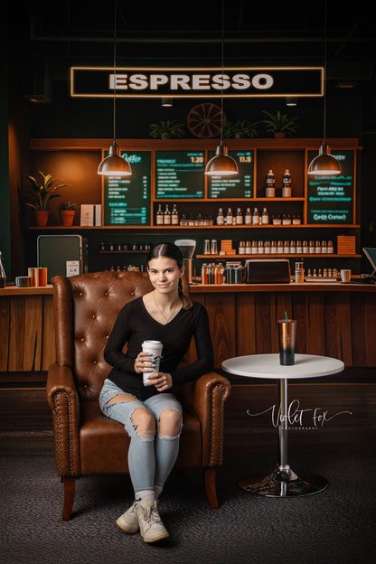 The Coffee Spot - Wood Floor Version - With Sweep Option