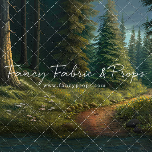 Fishing Hole Lakeside Trail 60x50" - Littles Collection