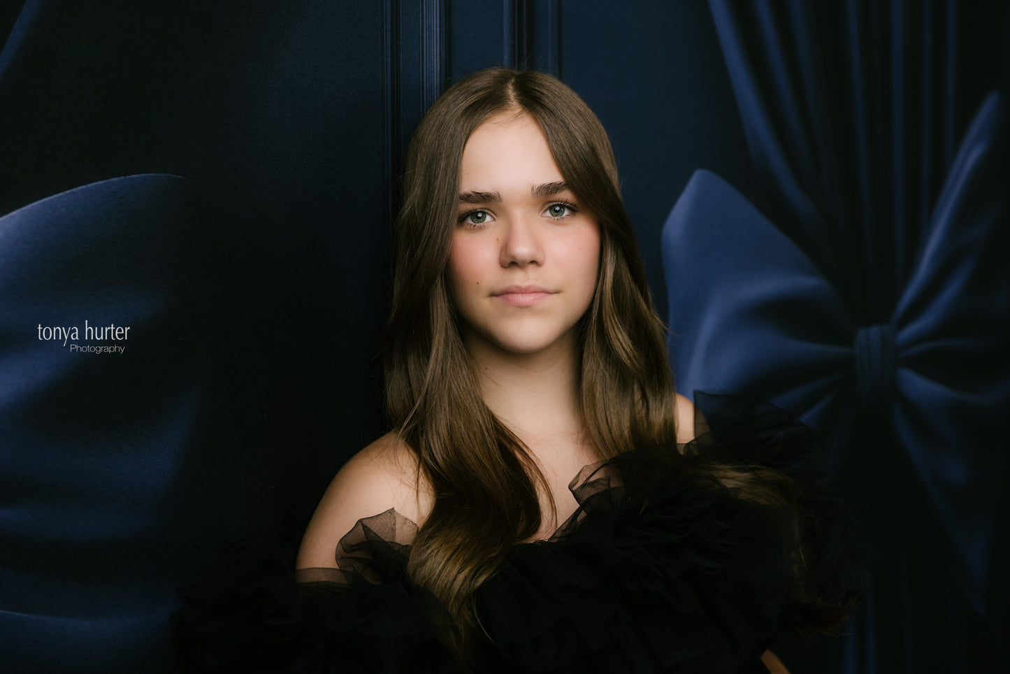 Navy Luxe Bows - With Sweep Option